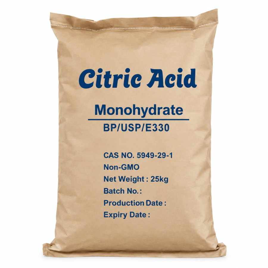 Citric acid monohydrate 25 kg bag